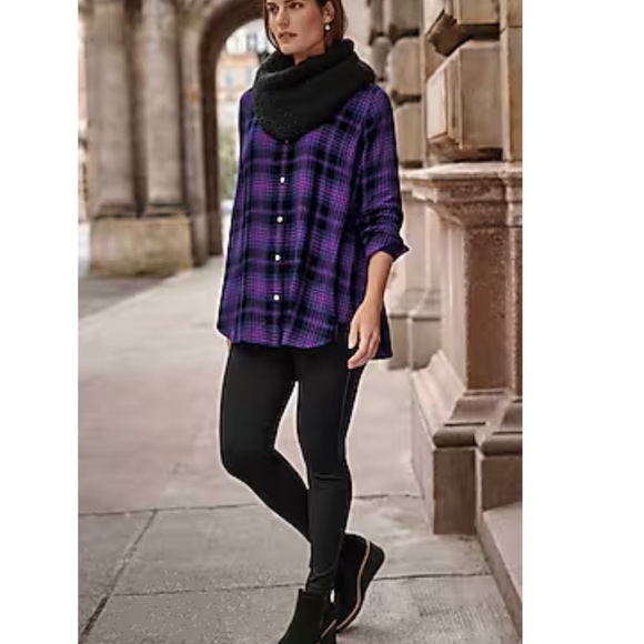 NEW J.Jill Faux Leather Ponte Leggings size, small OR size medium - Picture 1 of 7